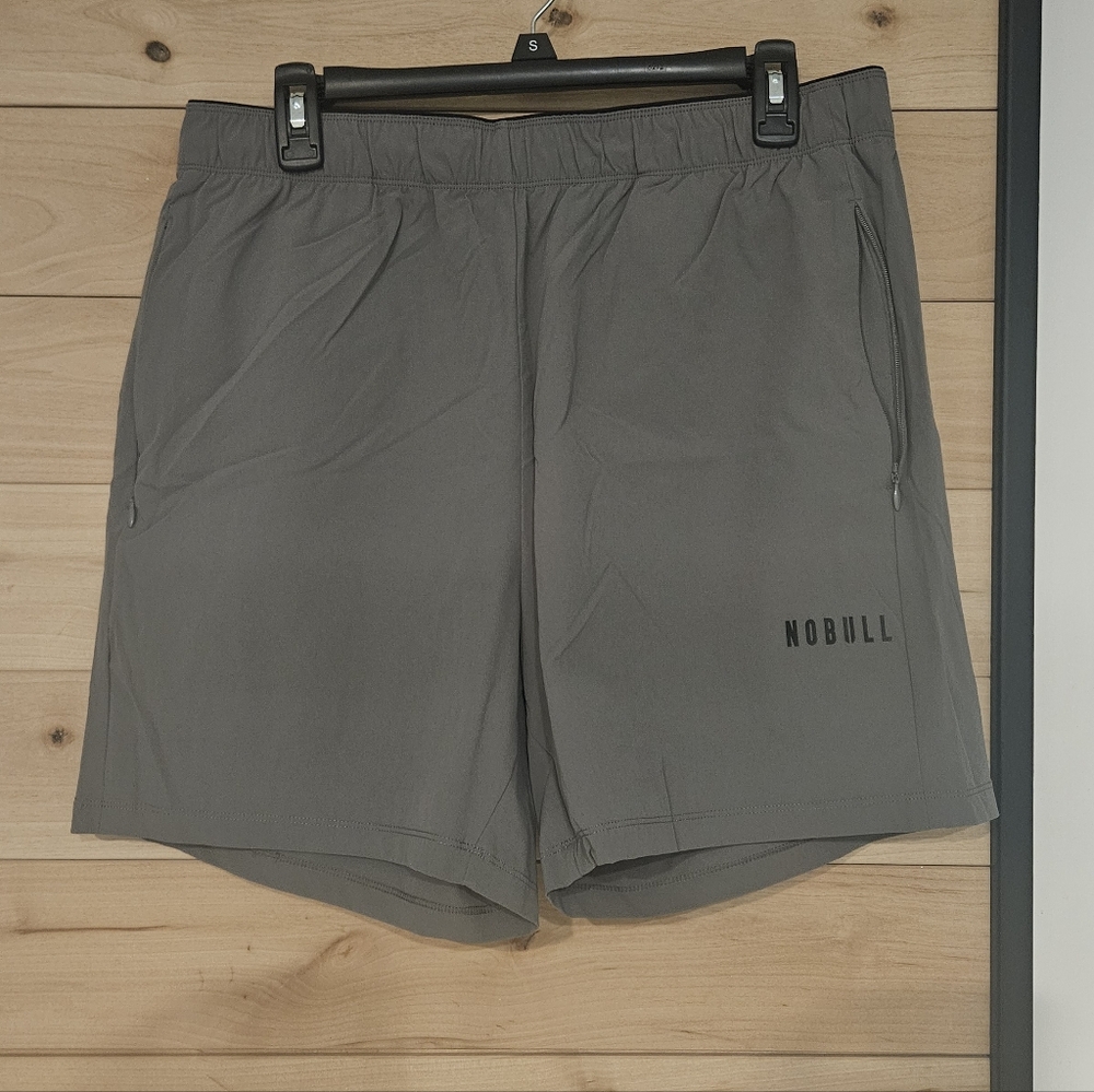 NOBULL Men's Athletic Training Shorts in Gray 8" Size Large